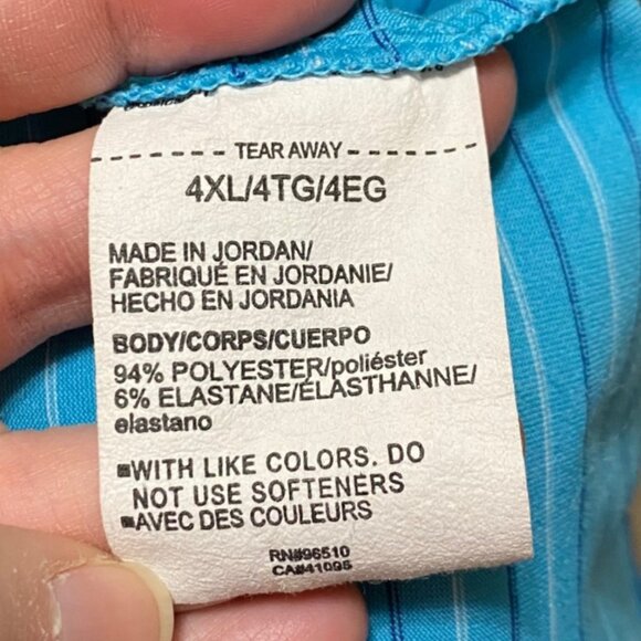 Under Armour Mens Polo Shirt 4XL Blue Pinstripe Preppy Sporty Golf School Casual - Picture 5 of 6